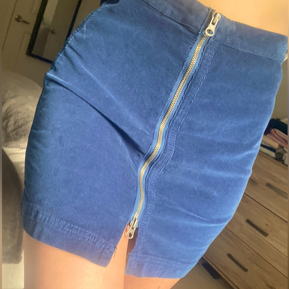 Free People Zip Front Mini Skirt